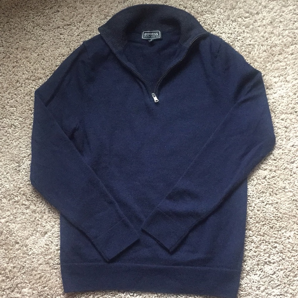Men’s 1/4 zip merino wool sweater